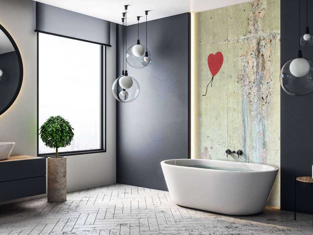 Banksy - Balloon girl, raw concrete