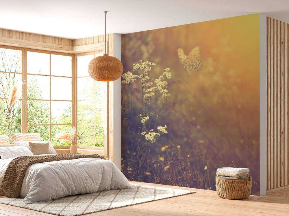 Schmetterling mit Blumen