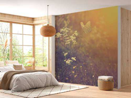 Schmetterling mit Blumen
