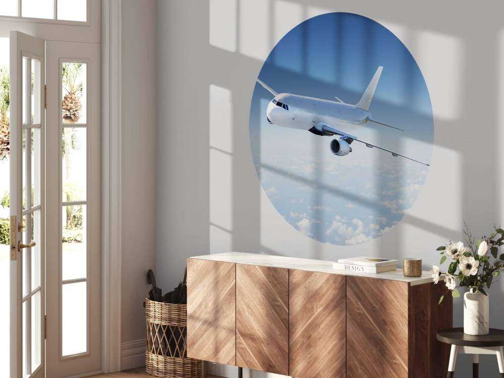 Flugzeug über den Wolken