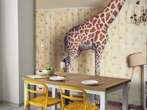 Giraffe im Wohnzimmer