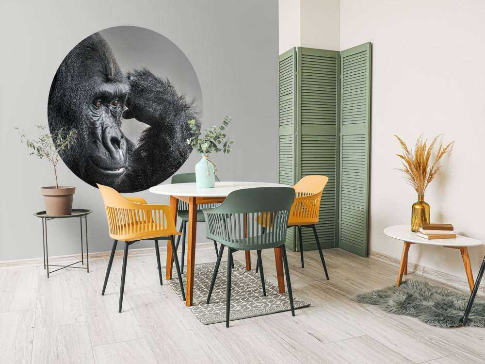 Gorilla schwarz-weiß