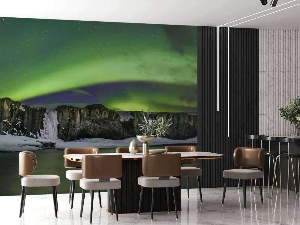 Panoramafoto der Nordlichter