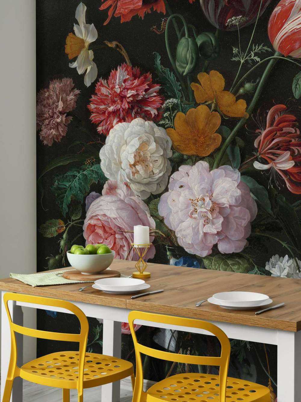 Stillleben mit Blumen in einer Glasvase