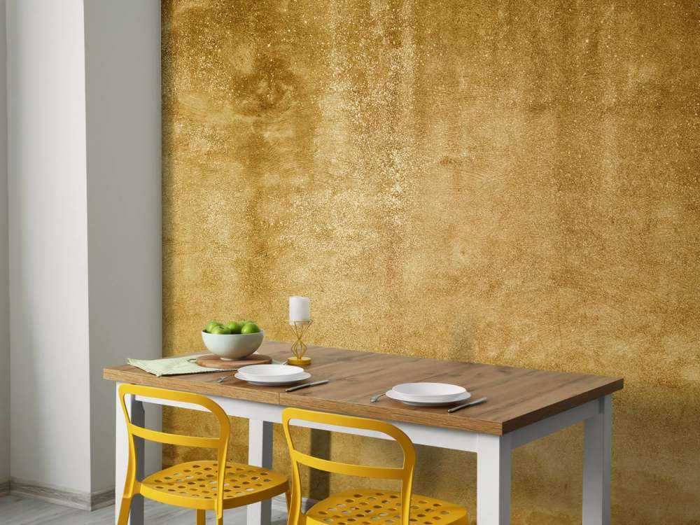 Ockerhaltiger gelber Beton auf Fototapete