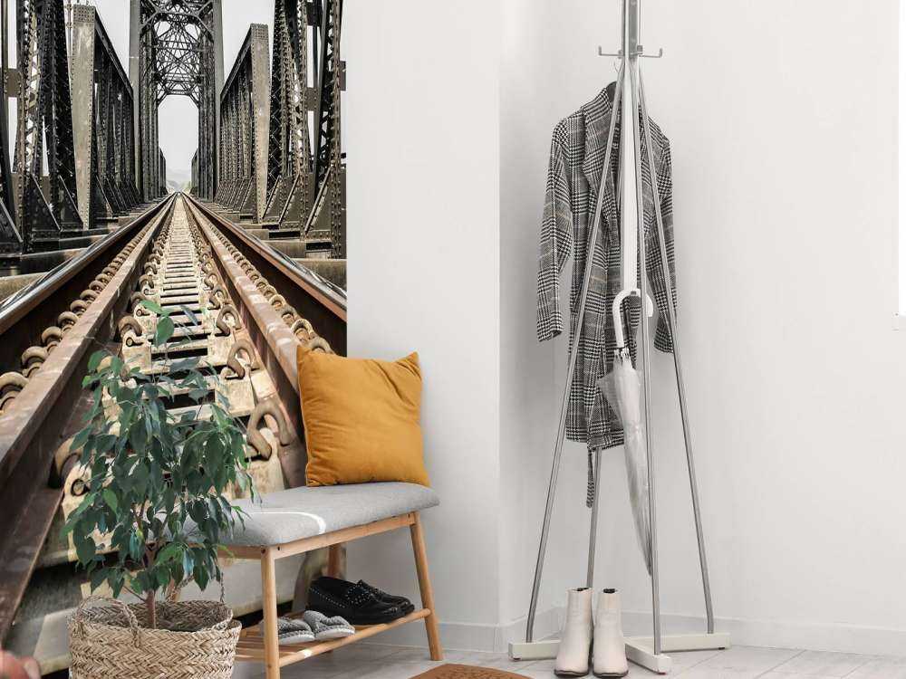 Eisenbahnbrücke aus Metall