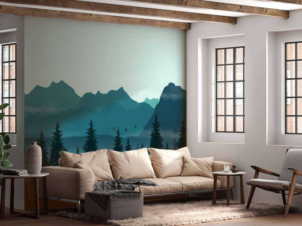 Illustration eines Waldes