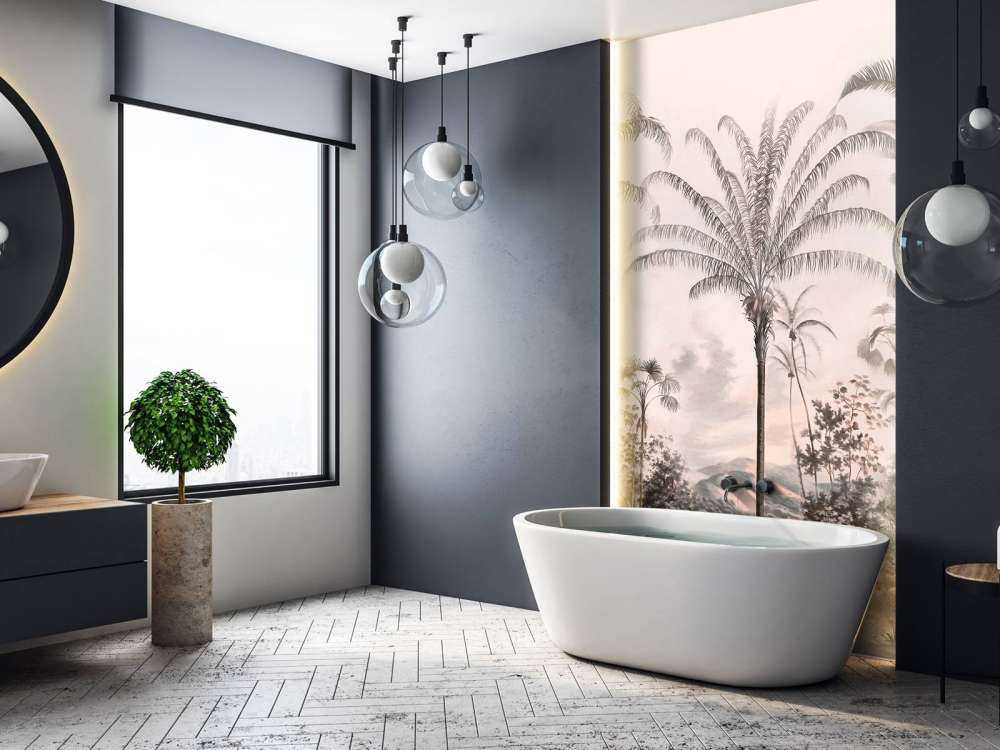 Romantische Tropen Schwarz