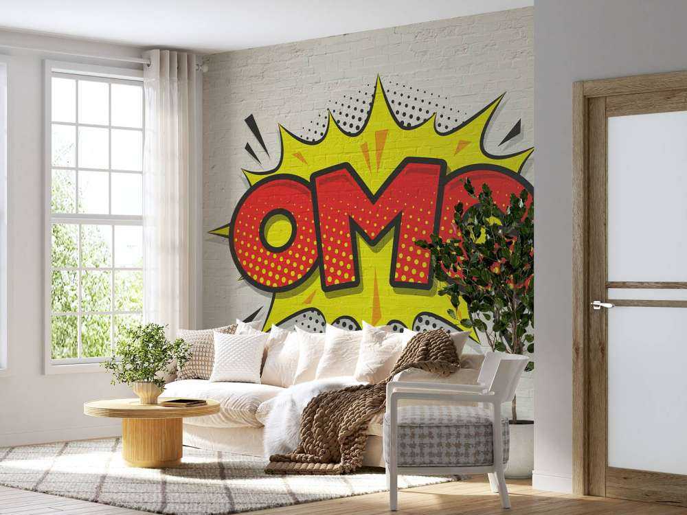 Farbiges Graffiti an der Wand