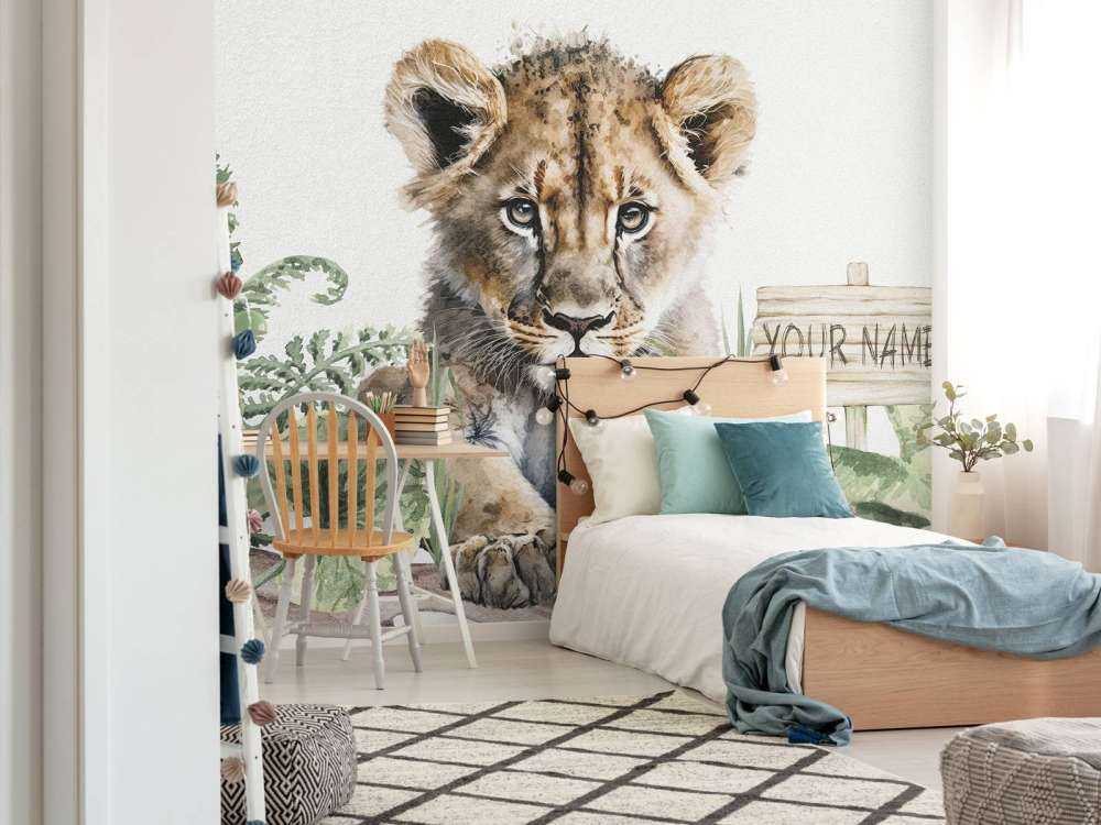 Junger Löwe im Dschungel