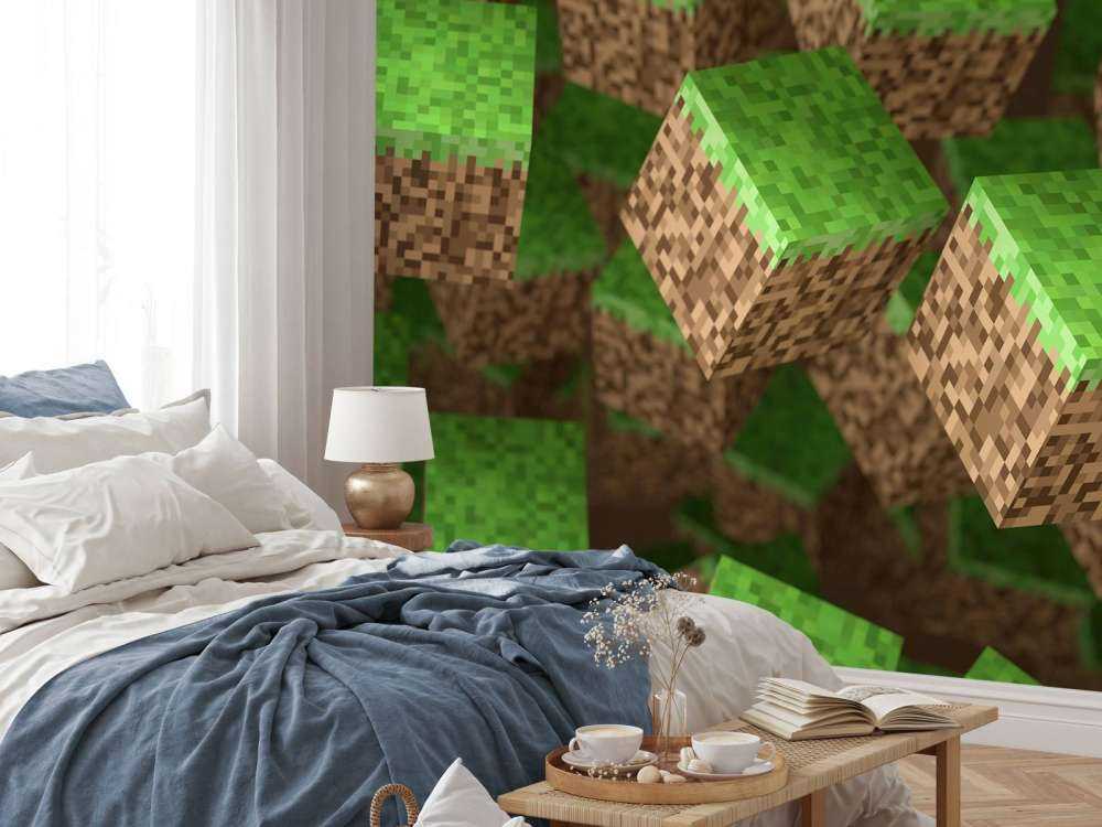 3D Minecraft Gras Blöcke