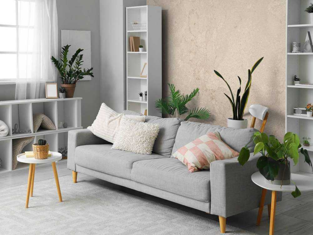 Beigefarbener Beton