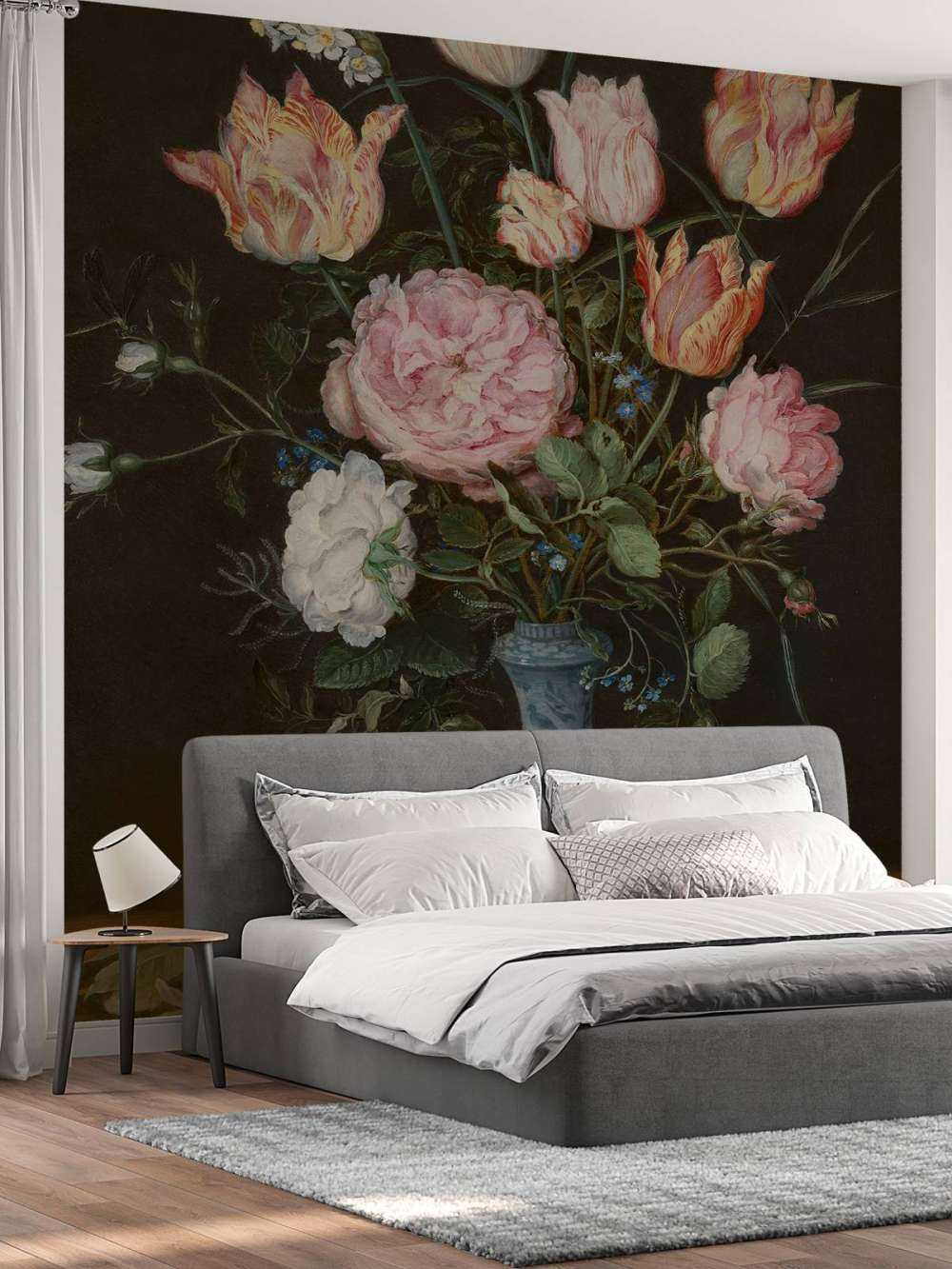 Wan-Li Vase mit Blumen