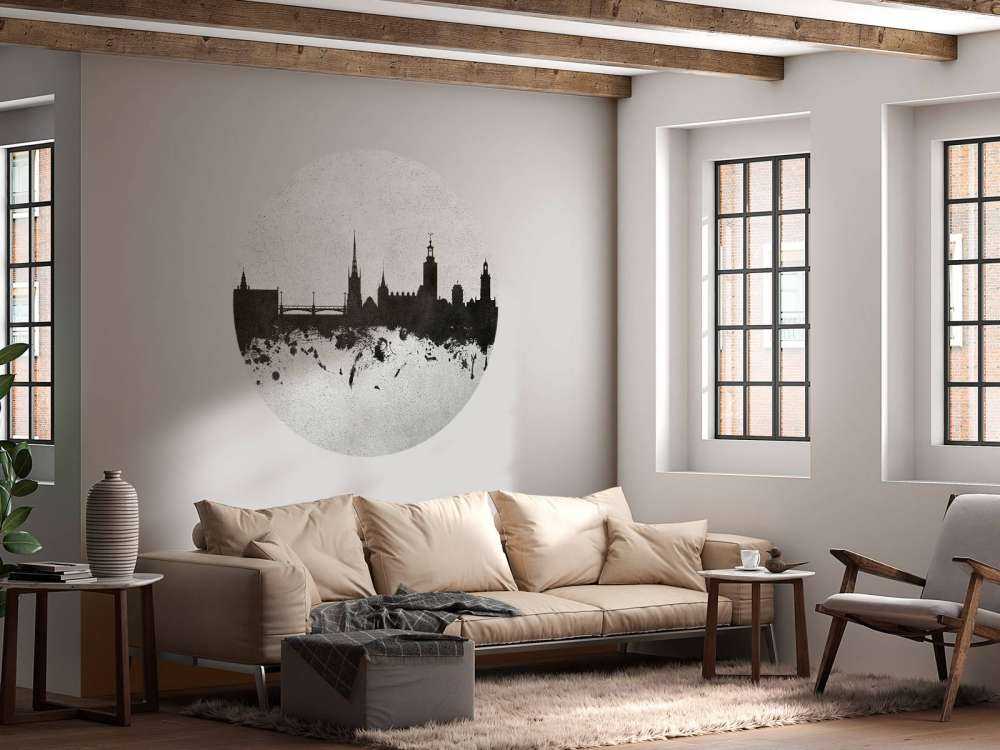 Aquarell-Skyline, Stockholm