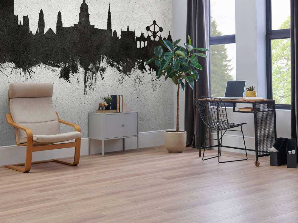 Aquarell-Skyline, Brüssel