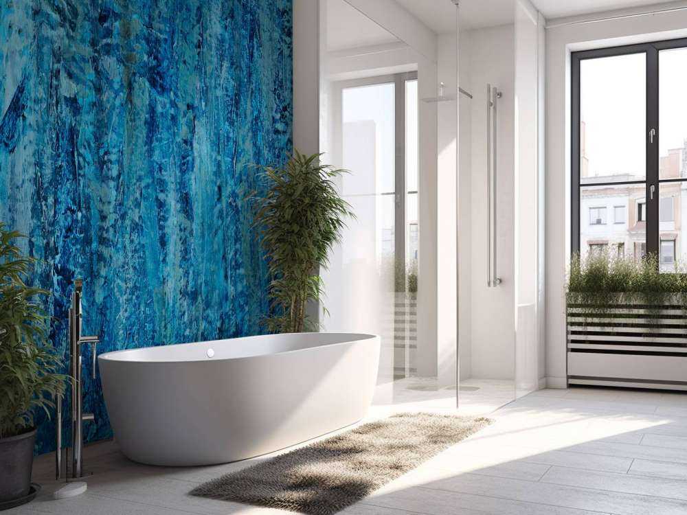 Malen mit Blauschattierungen