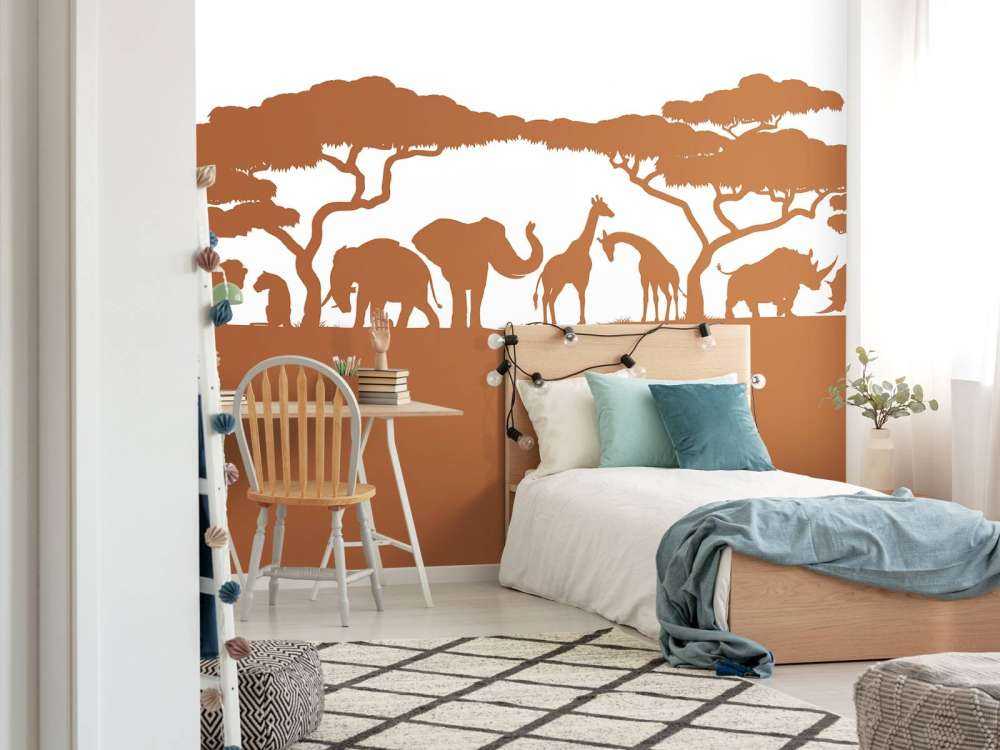 Scherenschnitt-Safari-Tiere, Rostfarbe