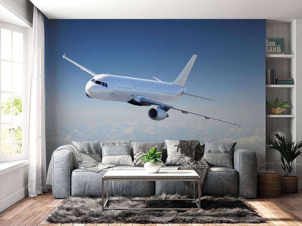 Flugzeug über den Wolken