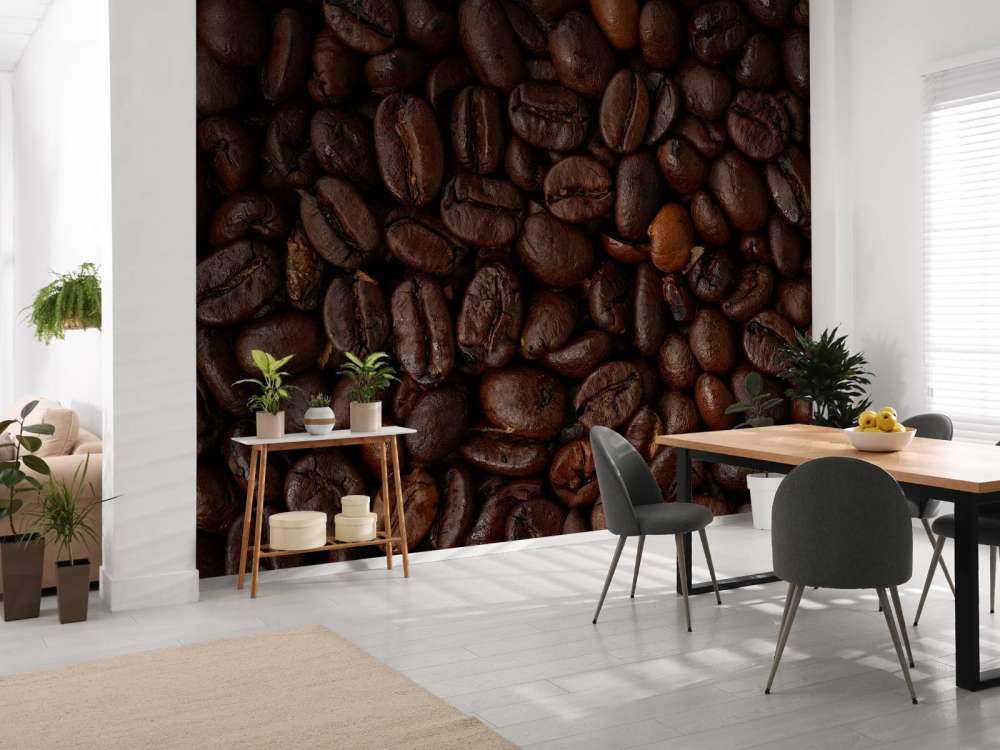 Kaffeebohnen Nahaufnahme