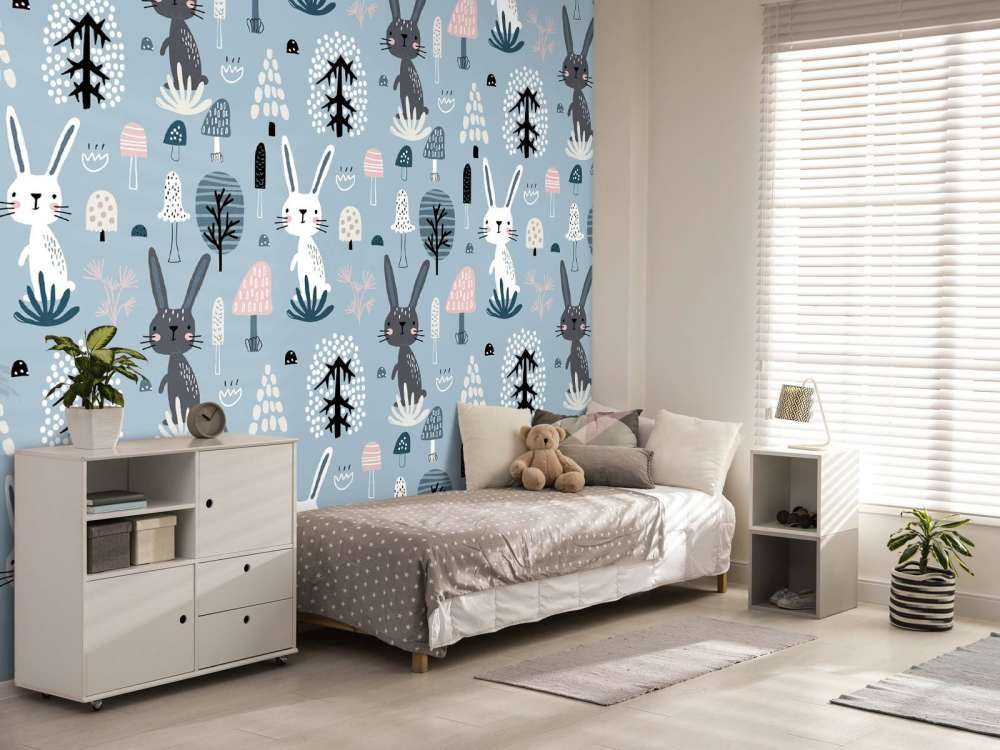 Muster Kaninchen blau