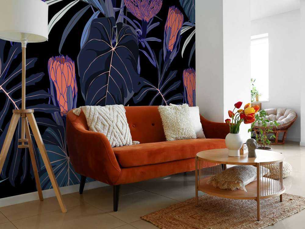 Muster mit tropischen Pflanzen