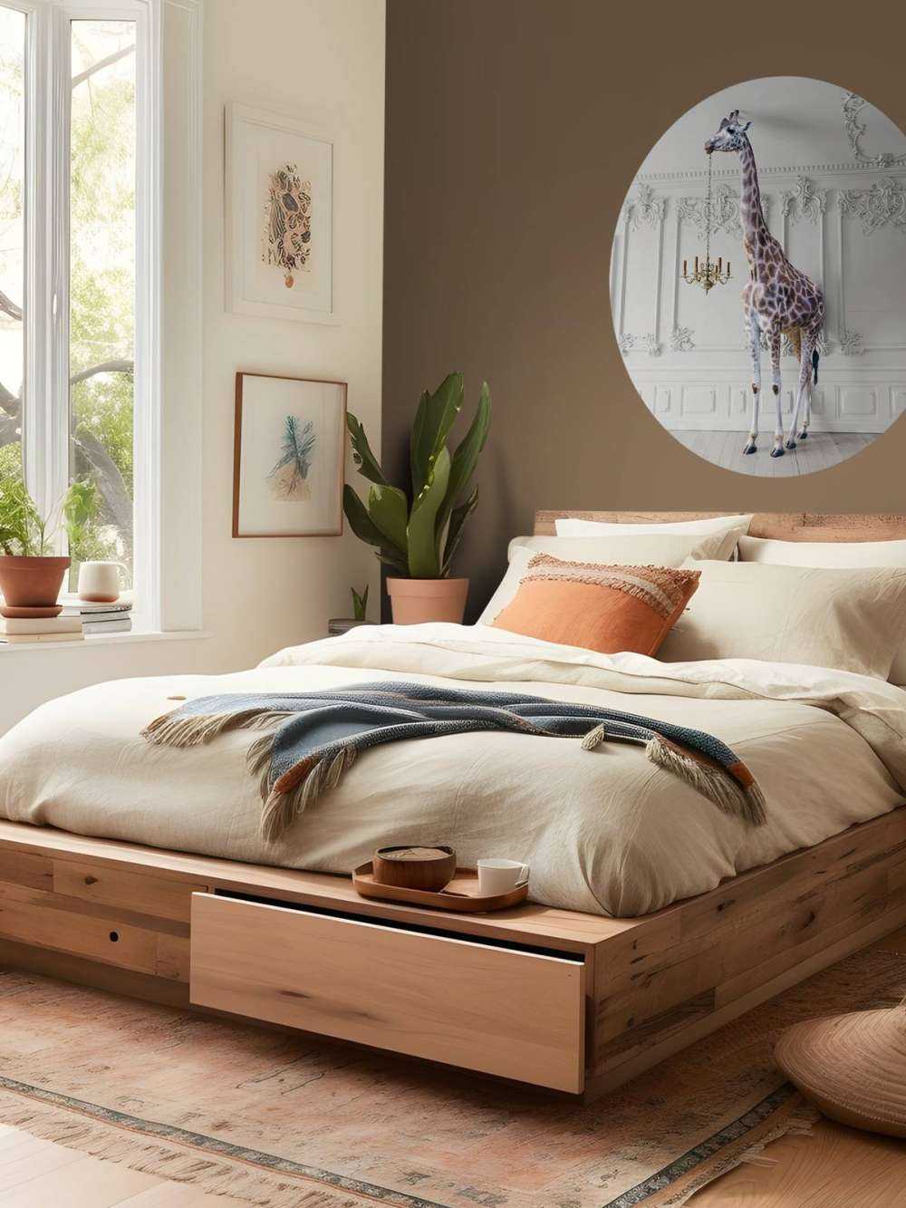 Giraffe mit Kerzenständer