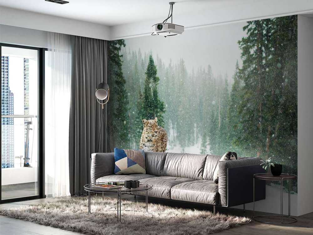 Leopard im Schnee