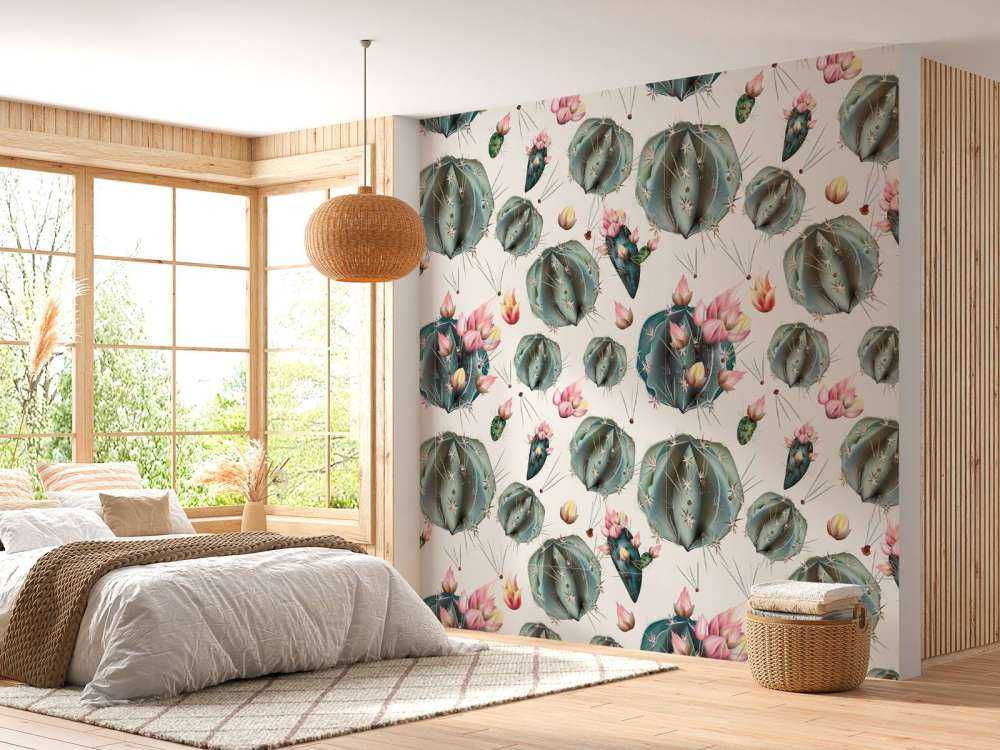 Kakteen mit Blumen
