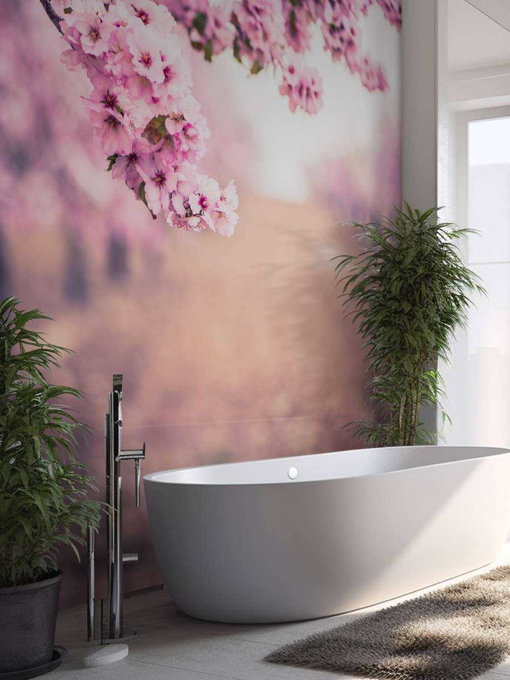 Lila japanische Blüten
