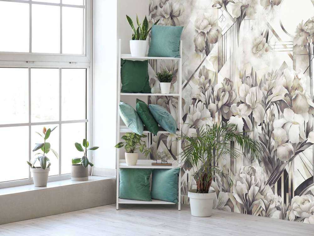 Riesige Aquarell-Iris Grün