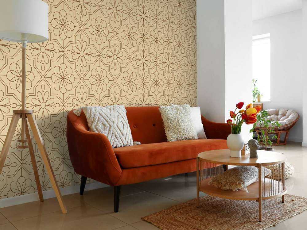 Blumen im Retro Stil