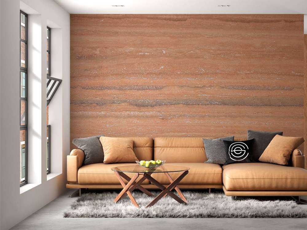 Marmor mit Terrakotta Farbe