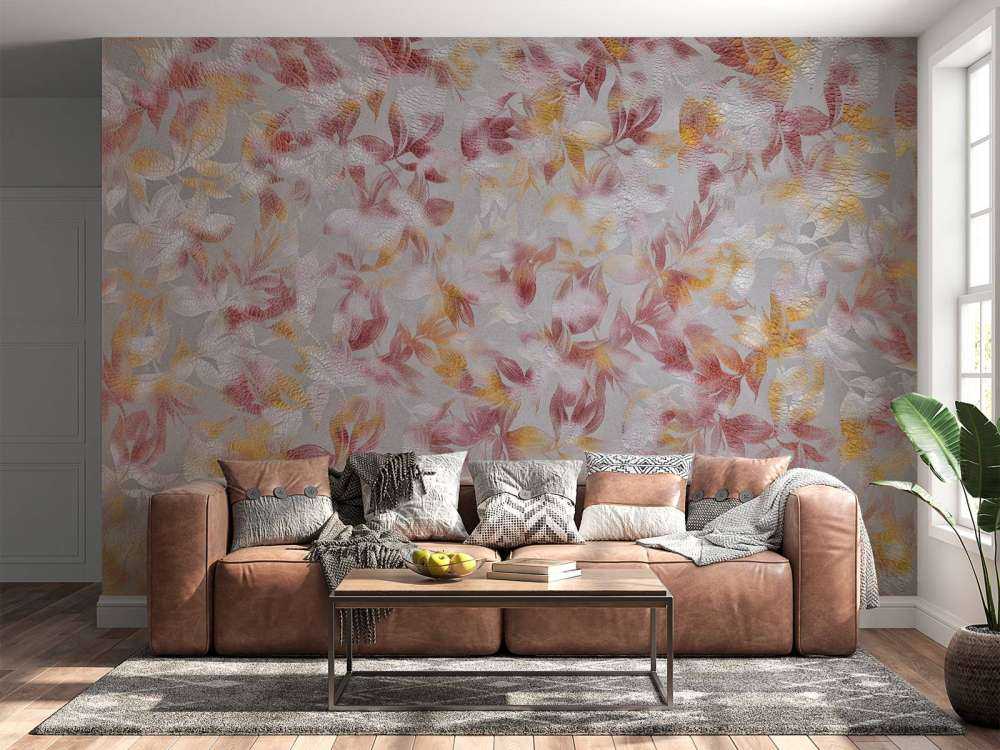 Blumen auf grauem Hintergrund
