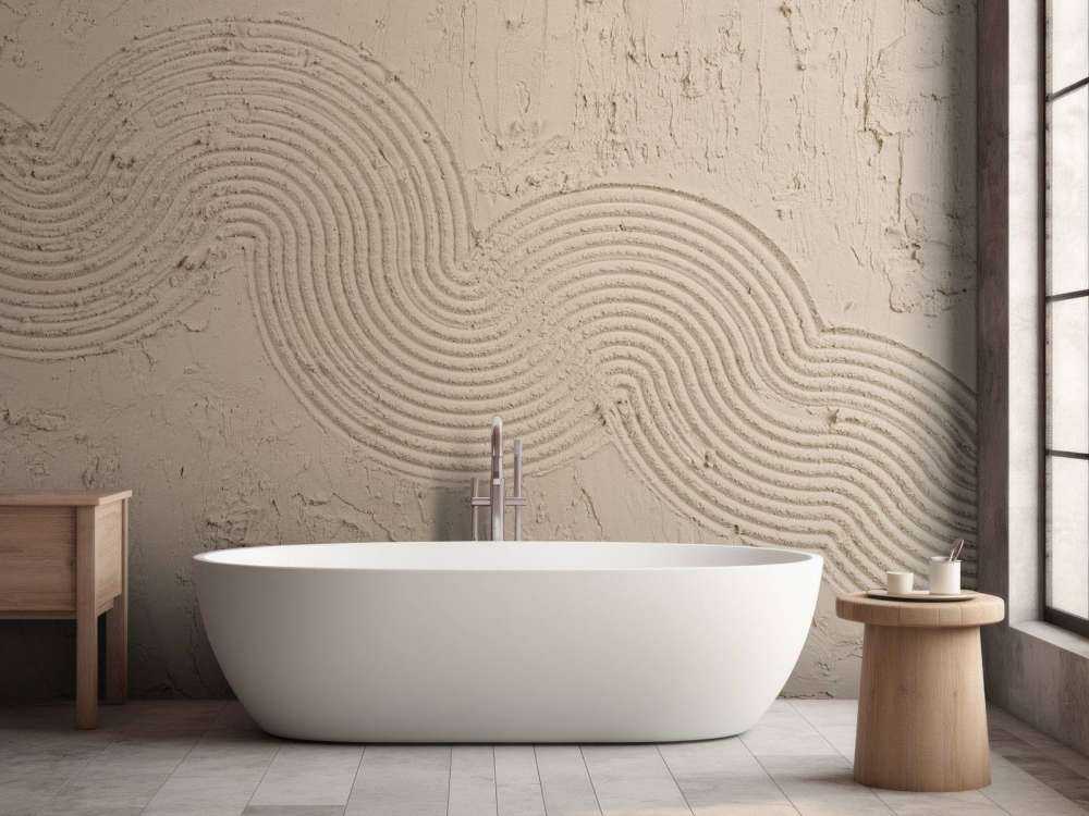 Zen Garden Textur in Taupe