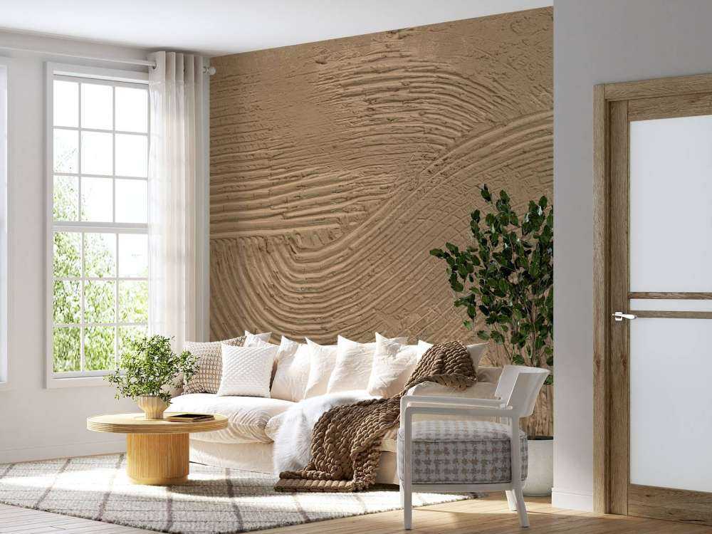 Strukturierte Linien in Goldbraun