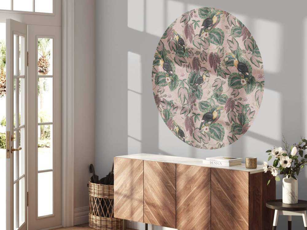 Tropische Dschungelvögel & -tukane - rosa