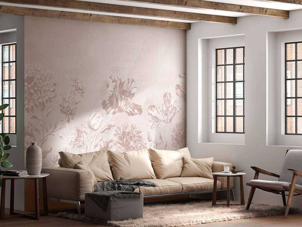 Barocke Blumenlandschaft - puderrosa