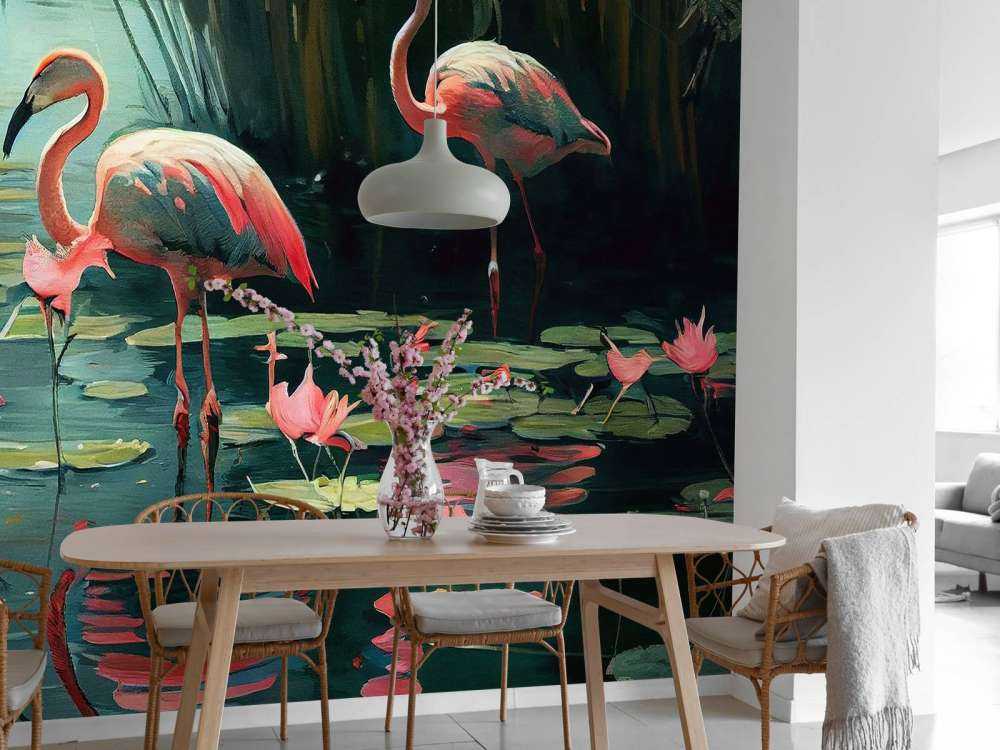 Seerosen Flamingo Oase
