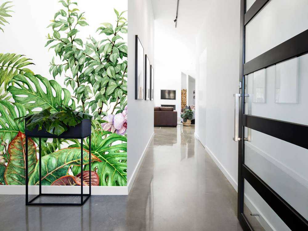 Tropische Pflanzen aus Aquarell