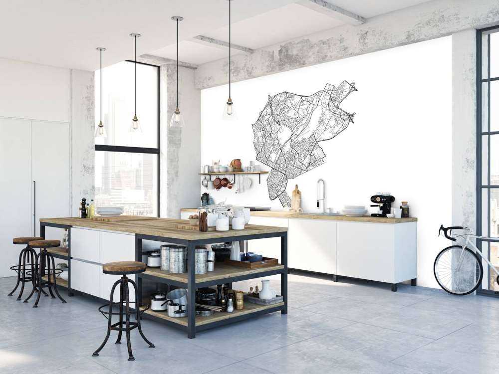 Karte von Brussel, weiß