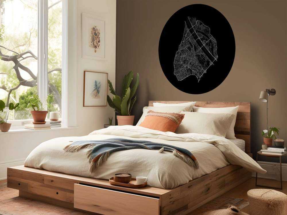 Karte der Wiener Innenstadt, schwarz