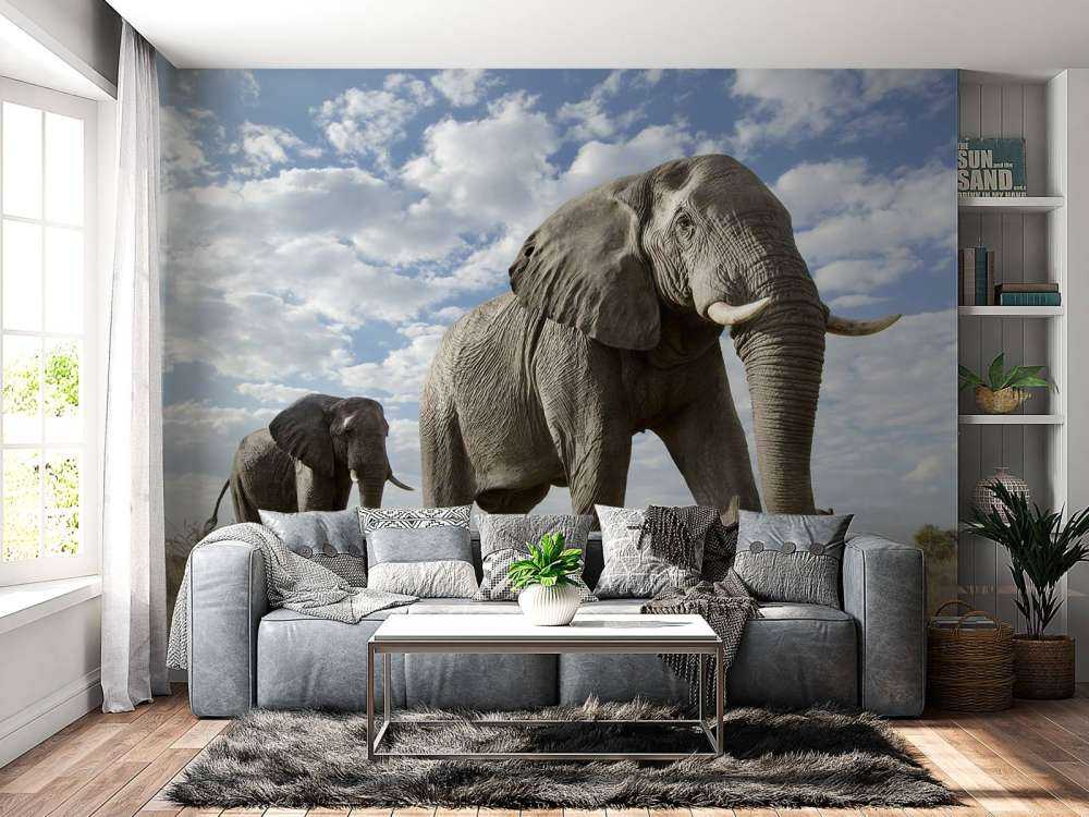 Vorbeiziehende Elefanten