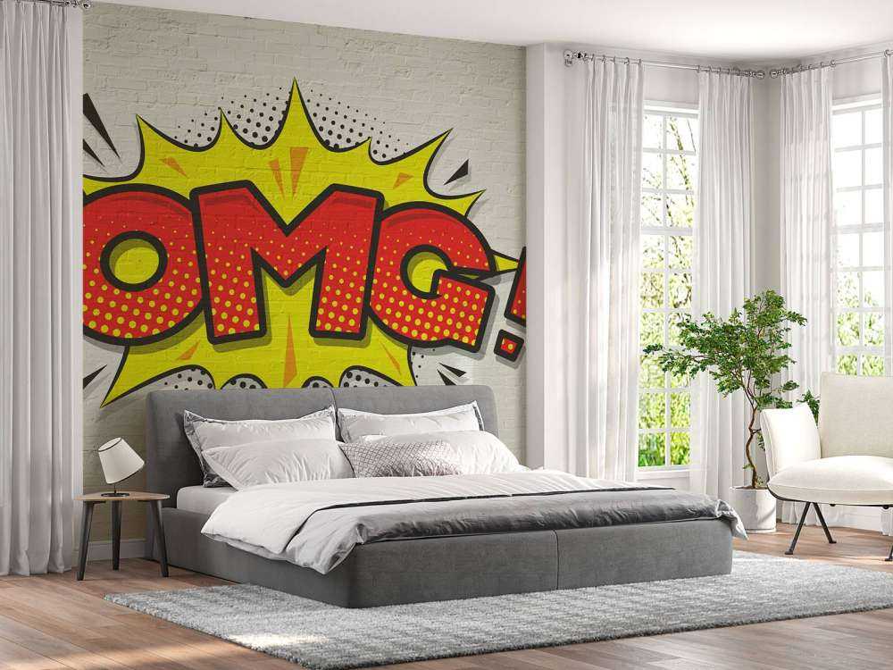 Farbiges Graffiti an der Wand