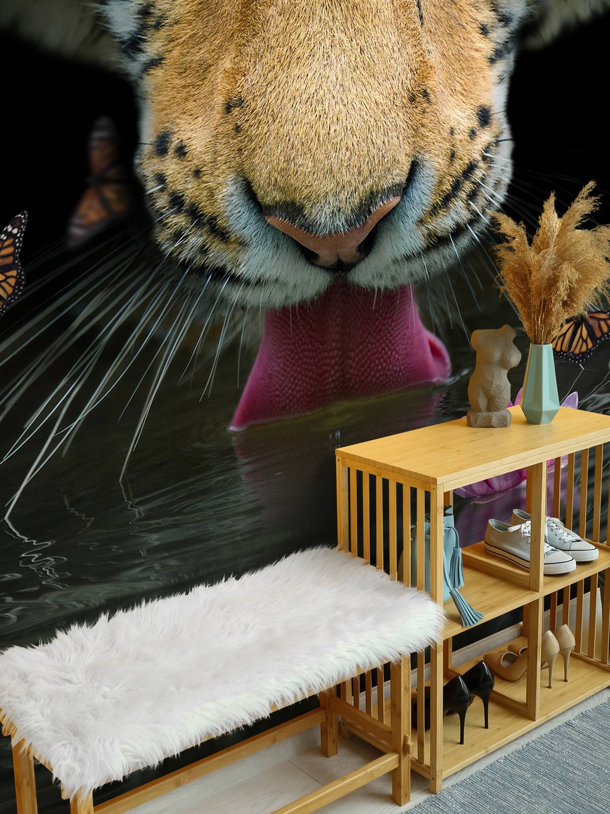 Dschungel Tiger Porträt - Fototapete, image size:1200x1600