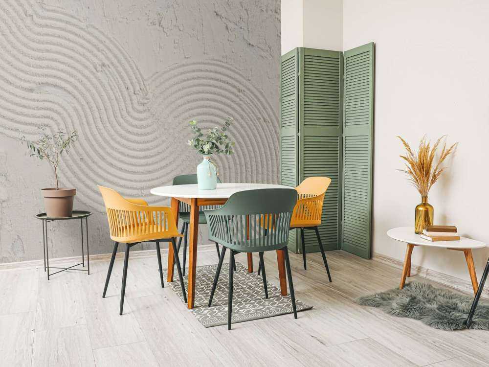 Organische Linien und Strukturen in Off-White
