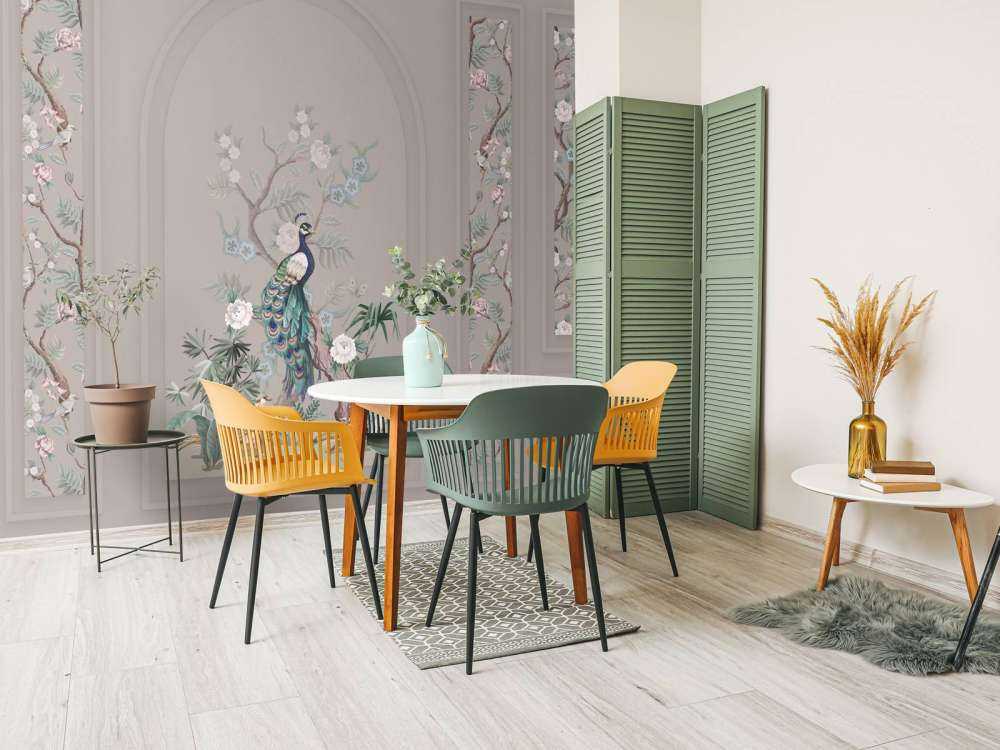 Peacock Paradise, beige