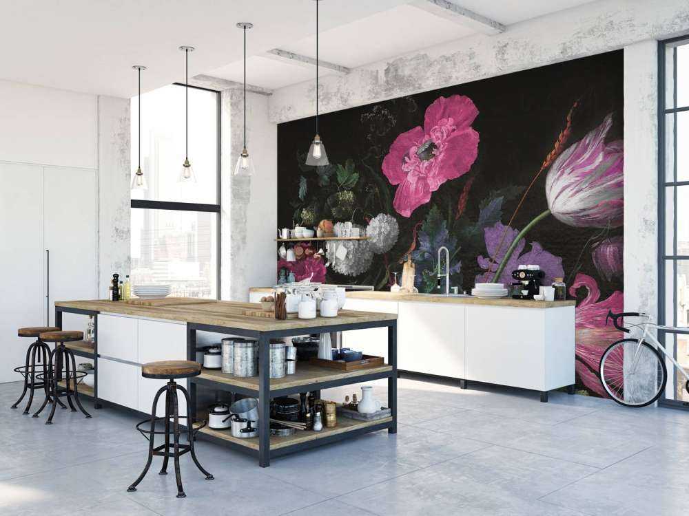 Barockblumen-Stillleben - stimmungsvolles Rosa