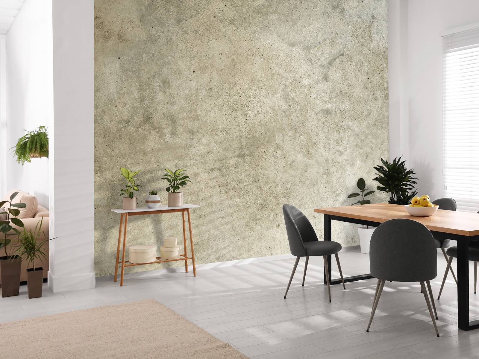Hellgrauer polierter Beton