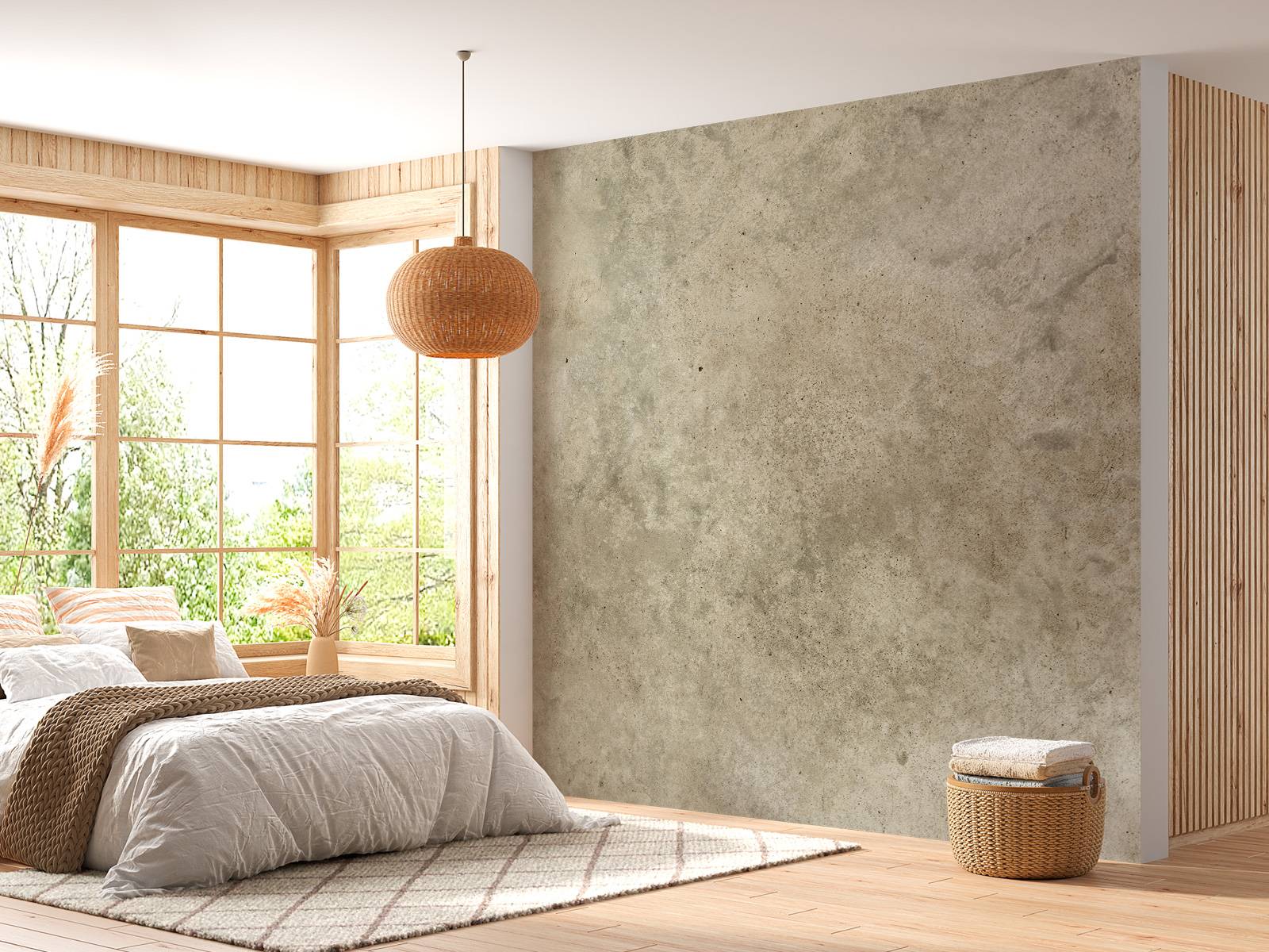 Hellgrauer polierter Beton