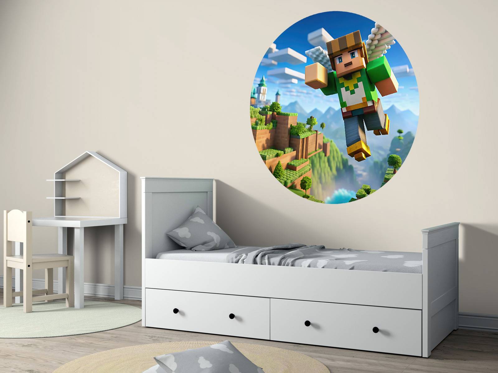 Fliegender Held des Pixelvalleys